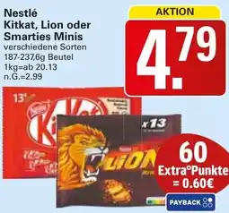 WEZ Nestlé Kitkat, Lion oder Smarties Minis Angebot
