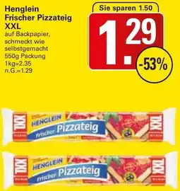 WEZ Henglein Frischer Pizzateig XXL Angebot