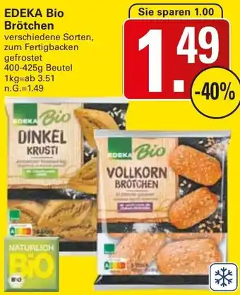 WEZ EDEKA Bio Brötchen Angebot