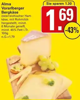 WEZ Alma Vorarlberger Bergkäse Angebot