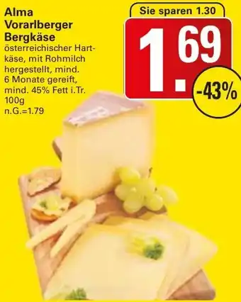 WEZ Alma Vorarlberger Bergkäse Angebot