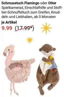 Globus Schmusetuch Flamingo oder Otter Angebot