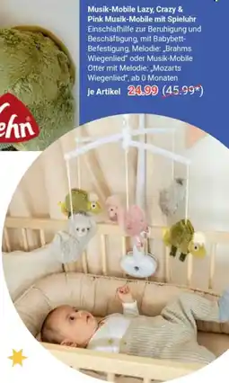 Globus Musik-Mobile Lazy, Crazy & Pink Musik-Mobile mit Spieluhr Angebot