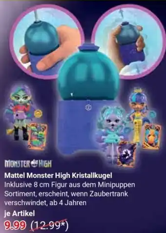 Globus Mattel Monster High Kristallkugel Angebot