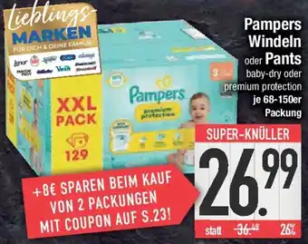 E-Center Pampers Windeln oder Pants Angebot