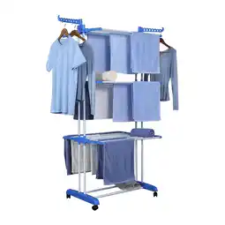 Netto Marken-Discount Beweglicher Kleiderständer und Wäscheständer - Blau Angebot