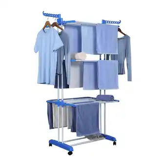 Netto Marken-Discount Beweglicher Kleiderständer und Wäscheständer - Blau Angebot