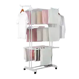 Netto Marken-Discount Beweglicher Kleiderständer und Wäscheständer - Weiß Angebot