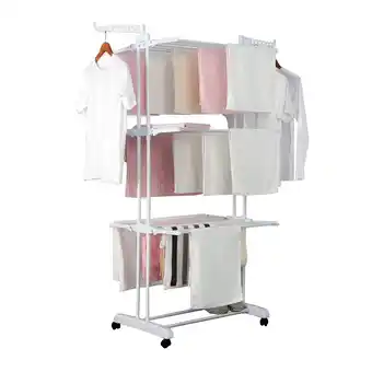 Netto Marken-Discount Beweglicher Kleiderständer und Wäscheständer - Weiß Angebot