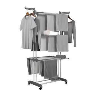 Netto Marken-Discount Wäscheständer mit Rollen und klappbaren Regalen Angebot