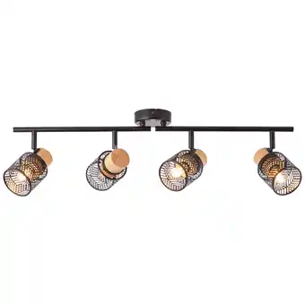 Netto Marken-Discount Brilliant Lampe Santy Spotrohr 4flg schwarz/natur braun 4x D45, E14, 42 W Angebot