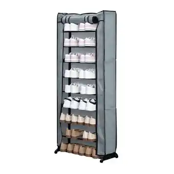 Netto Marken-Discount Herzberg HG-8076: 9-Stufiger Organizer für Kleine Schuhregale Grau Angebot