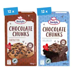 Netto Marken-Discount Backfee Chocolate Chunks verschiedene Sorten 100 g, 24er Pack Angebot