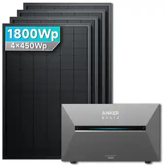 Netto Marken-Discount Solarmars 1800W Balkonkraftwerk mit Speicher, Anker SOLIX Solarbank 3 E2700 Pro - Ohne Halterung Angebot