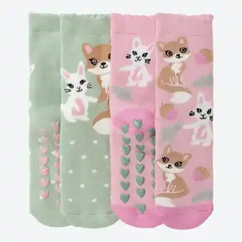 NKD Kinder-ABS-Socken mit Tier-Motiven, 2er-Pack Angebot