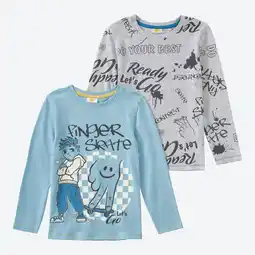 NKD Kinder-Jungen-Langarmshirt mit Skater-Motiv, 2er-Pack Angebot