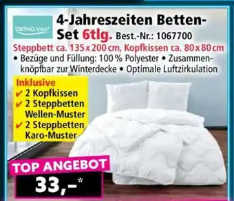 Norma 4-Jahreszeiten Betten-Set 6tlg Angebot