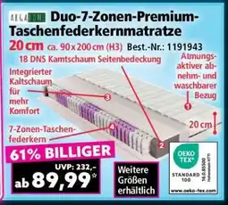 Norma Duo-7-Zonen-Premium-Taschenfederkernmatratze Angebot