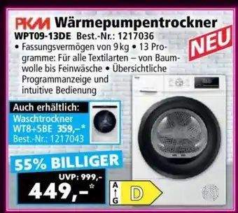 Norma PKM Wärmepumpentrockner Angebot
