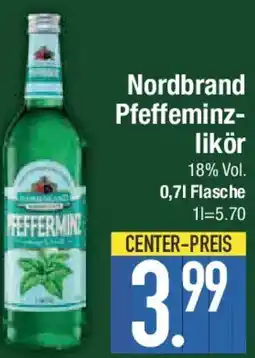E-Center Nordbrand Pfeffeminzlikör Angebot
