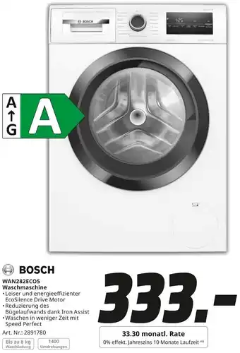 MediaMarkt BOSCH WAN282ECO5 Waschmaschine Angebot