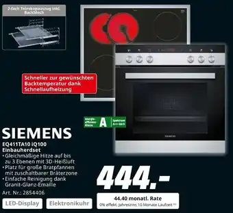 MediaMarkt SIEMENS EQ411TA10 iQ 100 Einbauherdset Angebot