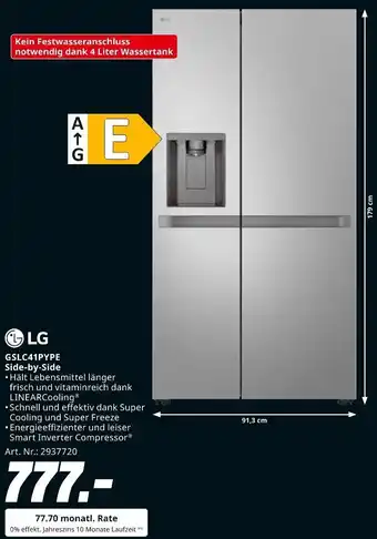MediaMarkt LG GSLC41PYPE Side-by-Side Angebot