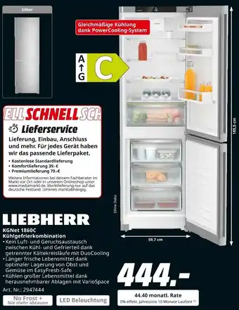 MediaMarkt LIEBHERR KGNet 1860C Kühlgefrierkombination Angebot