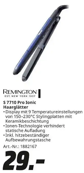 MediaMarkt REMINGTON S 7710 Pro Ionic Haarglätter Angebot