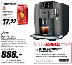 MediaMarkt jura E8 (EC) Dark Inox Kaffeevollautomat Angebot