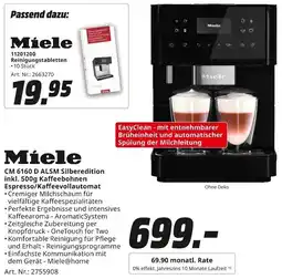 MediaMarkt Miele CM 6160 D ALSM Silberedition inkl. 500g Kaffeebohnen Espresso/Kaffeevollautomat Angebot