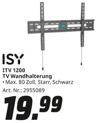 MediaMarkt ISY ITV 1200 TV Wandhalterung Angebot