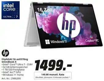 MediaMarkt hp FlipNGAI 16-as0378ng OmniBook X Angebot