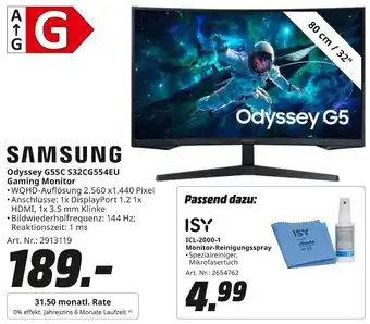 MediaMarkt SAMSUNG Odyssey G55C S32CG554EU Gaming Monitor Angebot