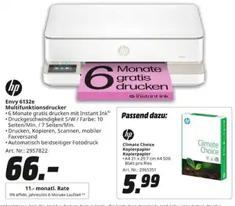 MediaMarkt hp Envy 6132e Multifunktionsdrucker Angebot