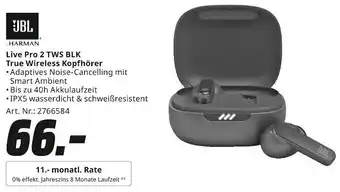 MediaMarkt JBL Live Pro 2 TWS BLK True Wireless Kopfhörer Angebot