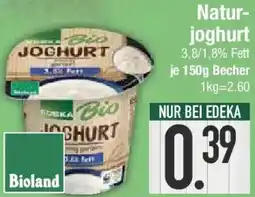E-Center Edeka Bio Naturjoghurt Angebot