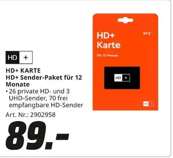 MediaMarkt Hd+ karte Angebot