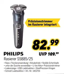 MEDIMAX Philips rasierer s5885/25 Angebot