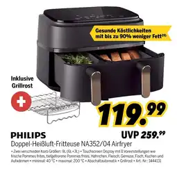 MEDIMAX Philips doppel-heißluft-fritteuse na352/04 airfryer Angebot