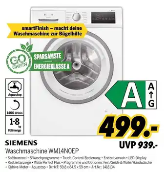 MEDIMAX Siemens waschmaschine wm14noep Angebot