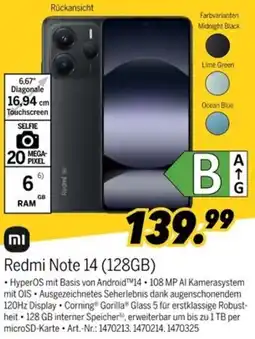 MEDIMAX Redmi Note 14 (128GB) Angebot