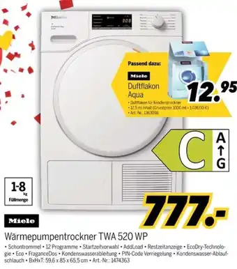 MEDIMAX Miele Wärmepumpentrockner TWA 520 WP Angebot