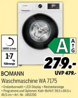 MEDIMAX BOMANN Waschmaschine WA 7175 Angebot