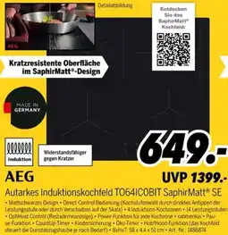 MEDIMAX AEG Autarkes Induktionskochfeld TO64ICOBIT SaphirMatt SE Angebot