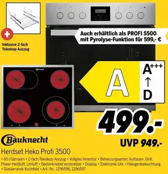 MEDIMAX Bauknecht Herdset Heko Profi 3500 Angebot