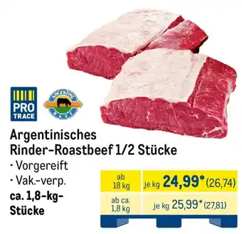METRO Argentinisches Rinder-Roastbeef 1/2 Stücke Angebot