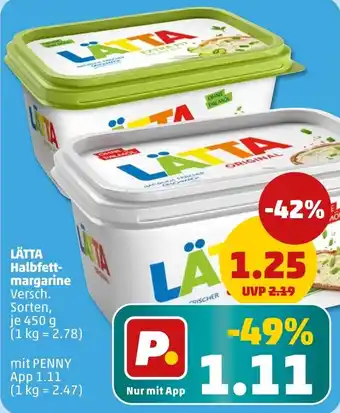 PENNY LÄTTA Halbfettmargarine Angebot
