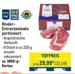 METRO Rinder- Entrectesteaks portioniert Angebot