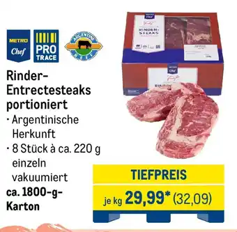 METRO Rinder- Entrectesteaks portioniert Angebot